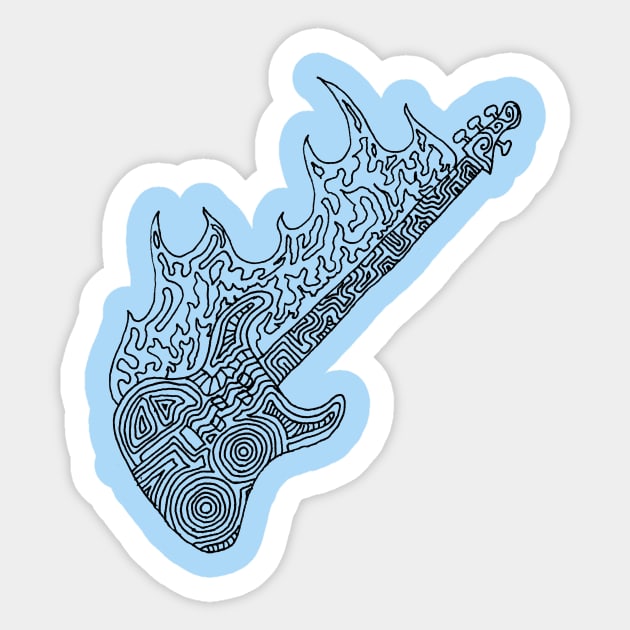 Bass Guitar Sticker by PsychedelicDesignCompany